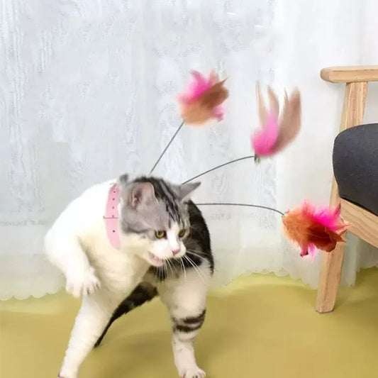 Funny Feather Teaser Interactive Cat Toys